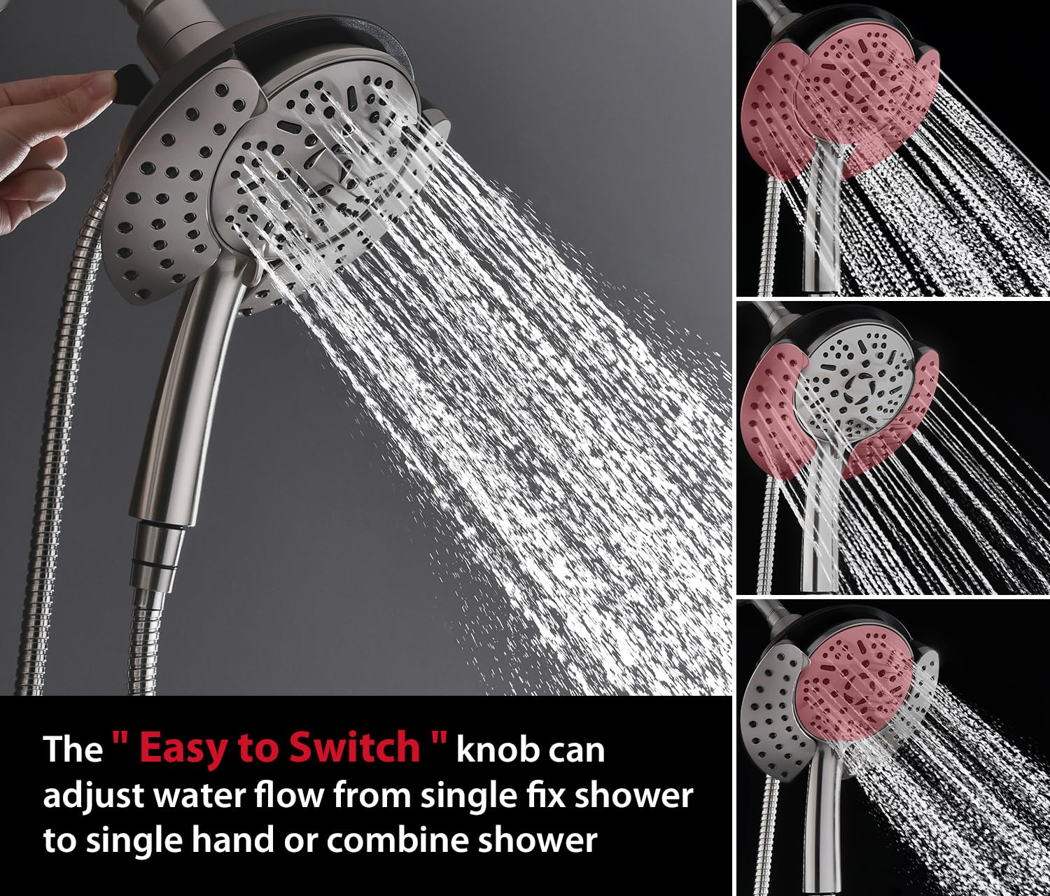 GRICH 9 spray settings handheld for customized massage and mist options