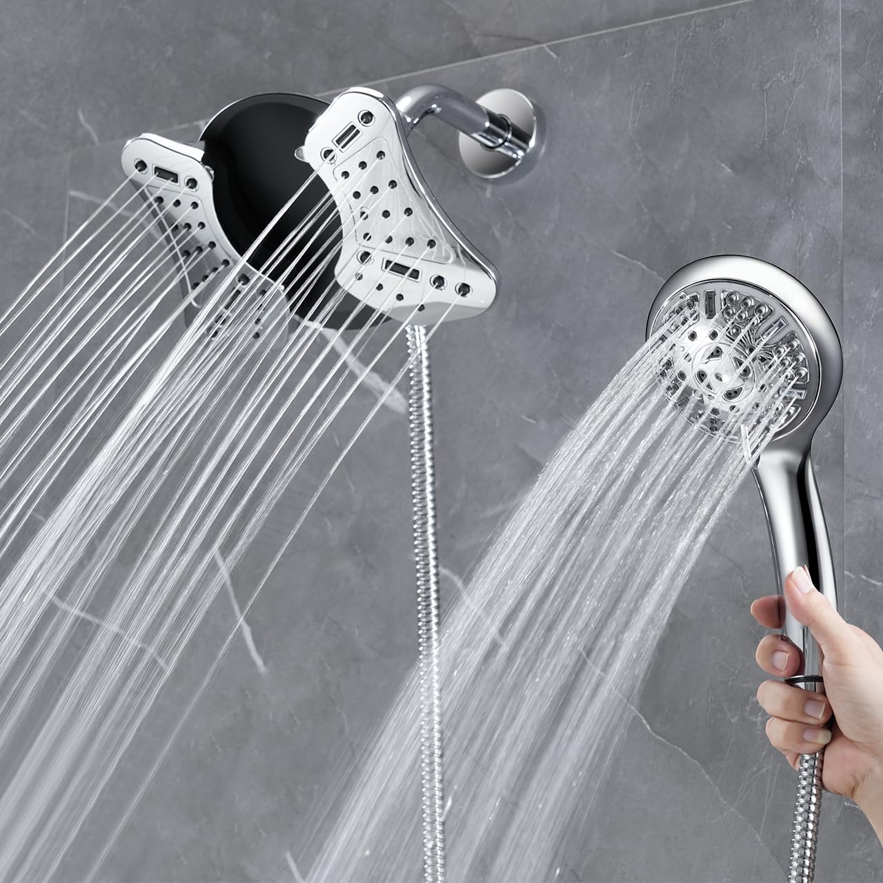 GRICH handheld shower head 9 modes offer versatile cleansing options