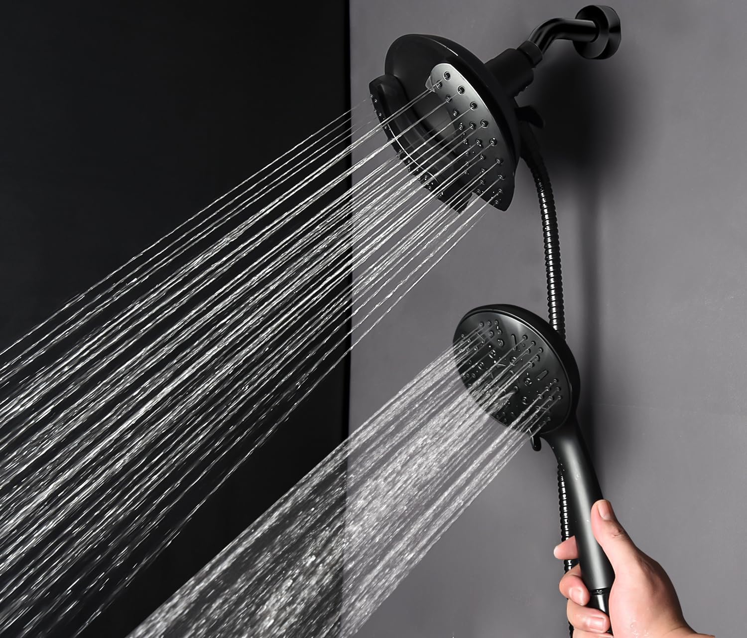 GRICH rain shower head detail showing wide coverage