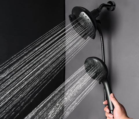 GRICH rain shower head detail showing wide coverage