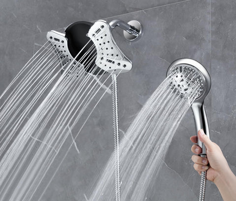 GRICH rainfall-shower-head delivers broad coverage for a refreshing wash.