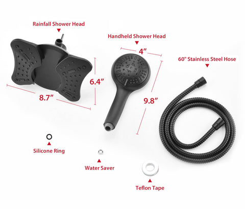 GRICH universal G1/2 connector fits standard showers for quick setup