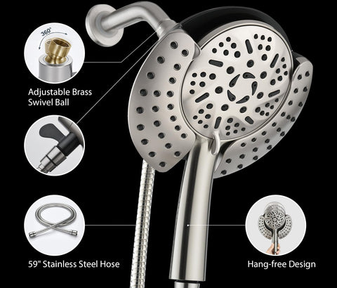 GRICH universal G1/2 connector ensures easy fit on most showers