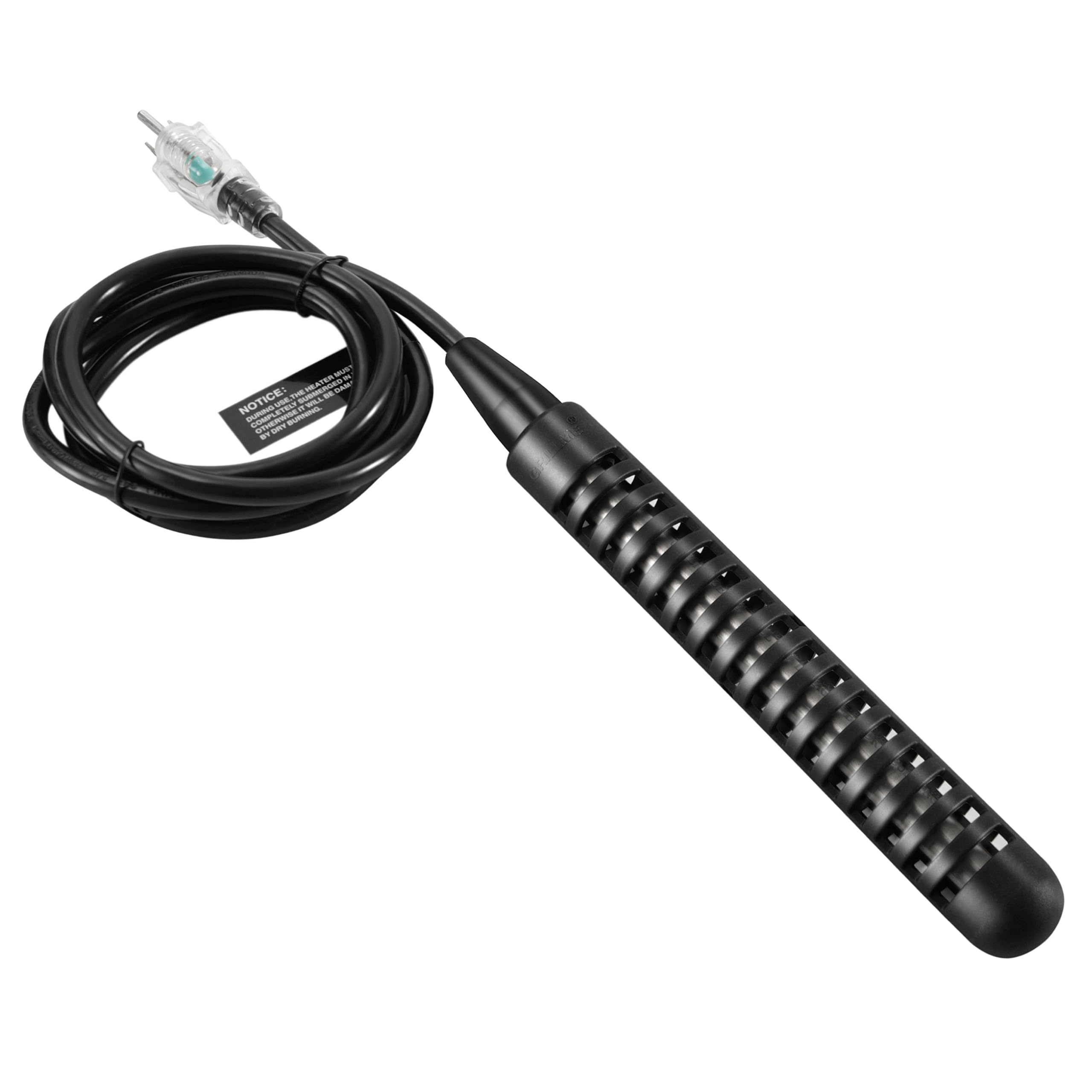 GRILLME 1500W titanium immersion heater heating a bucket quickly