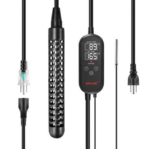 GRILLME intelligent temperature controller adjusts heat precisely for bucket use.