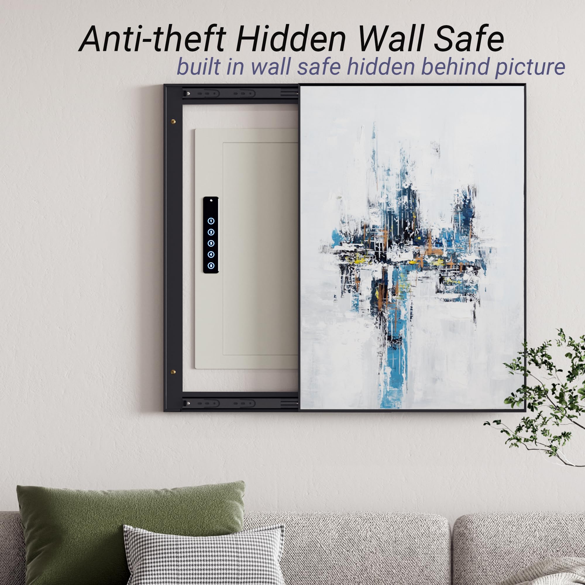 Grimtron PIN keypad and concealed key access for secure entry
