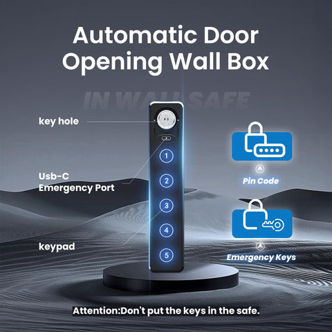 Grimtron White wall safe protecting cash, documents and jewelry
