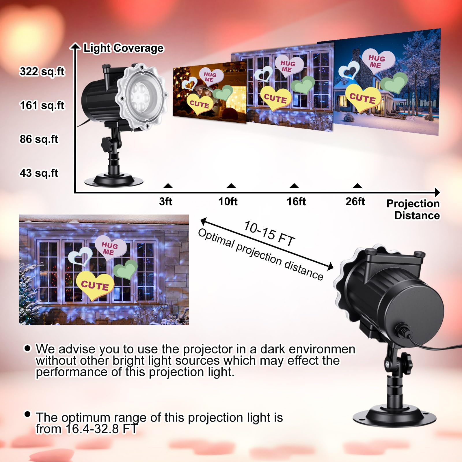Grinsvalley holiday projection lamp complements birthdays and seasonal celebrations