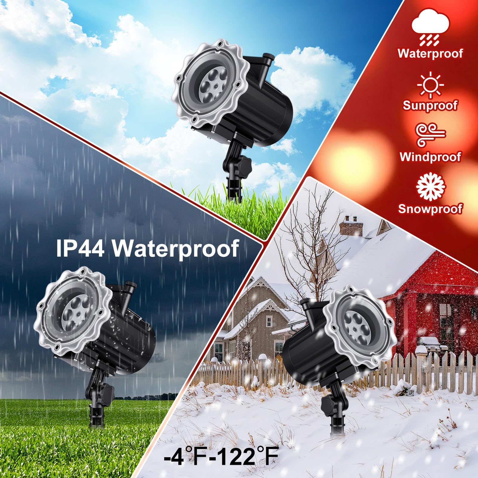 Grinsvalley Valentines Projector Light easy install with base and surface placement