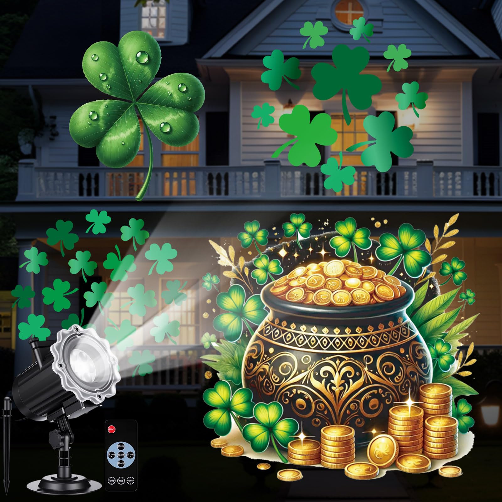 Grinsvalley Valentines Projector Light outdoor IP45 design withstands rain or snow