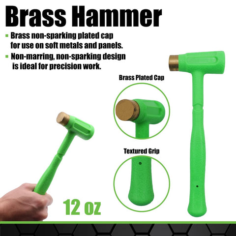 GRIP 3pc Deadblow Hammer Set half-pound dead blow mallet for non-marring impact