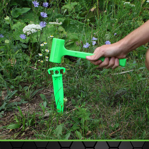 GRIP fiberglass handle detail emphasizing vibration reduction