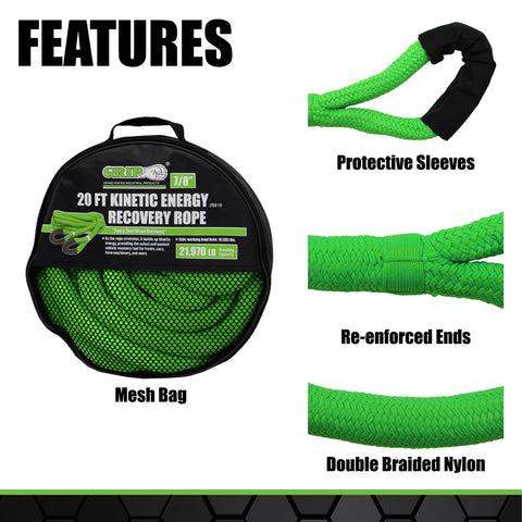 GRIP UV-resistant recovery rope ready for outdoor use