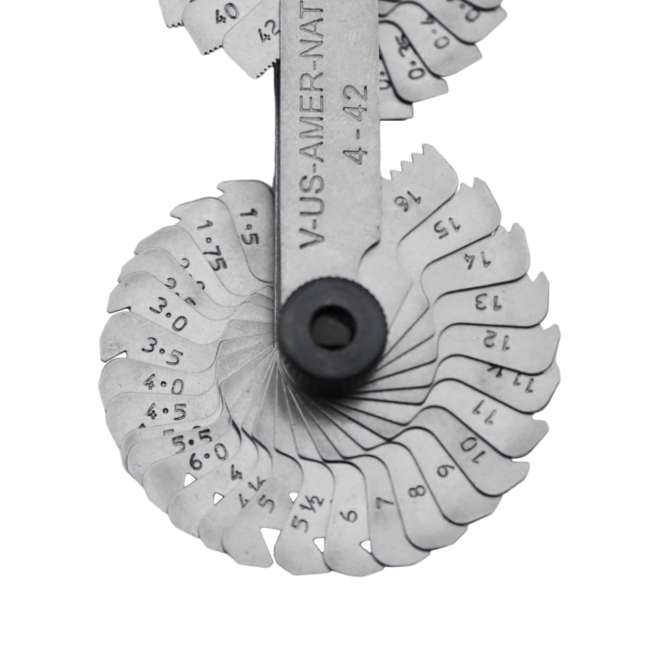 Grip gauge displays SAE and metric markings for accurate fit checks