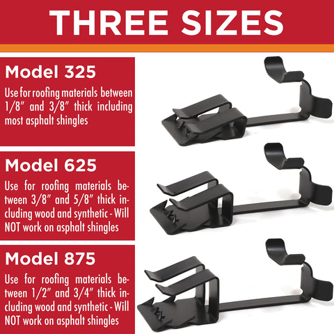 Grip Clip universal compatibility with common heat cables and shingles