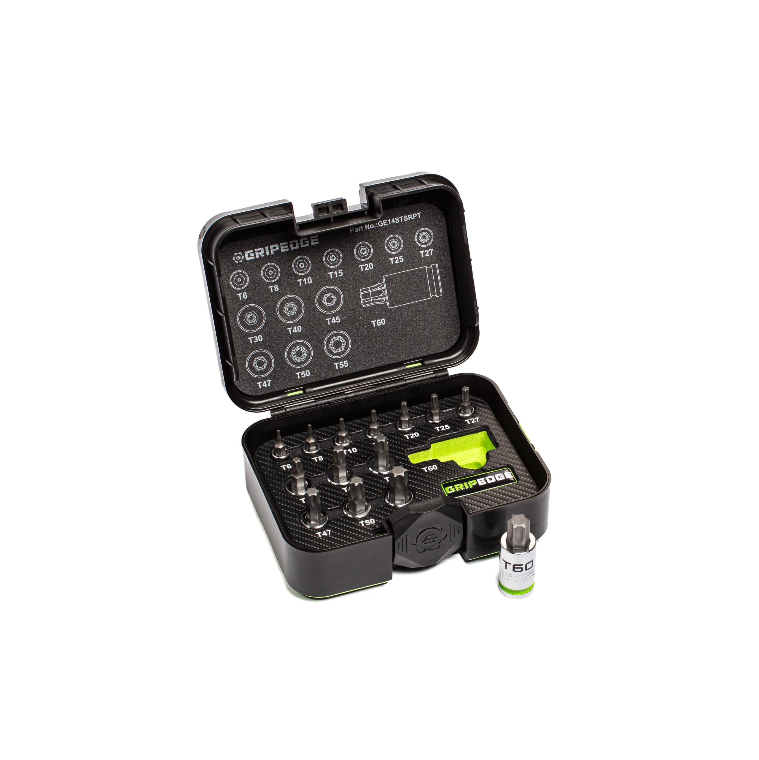 Grip Edge patented bi-directional design supports both loosening and tightening.