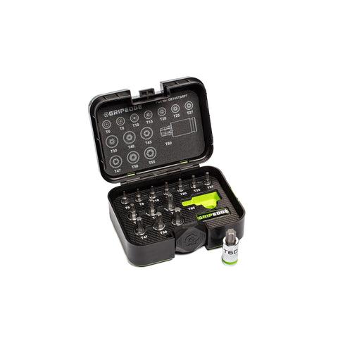Grip Edge patented bi-directional design supports both loosening and tightening.