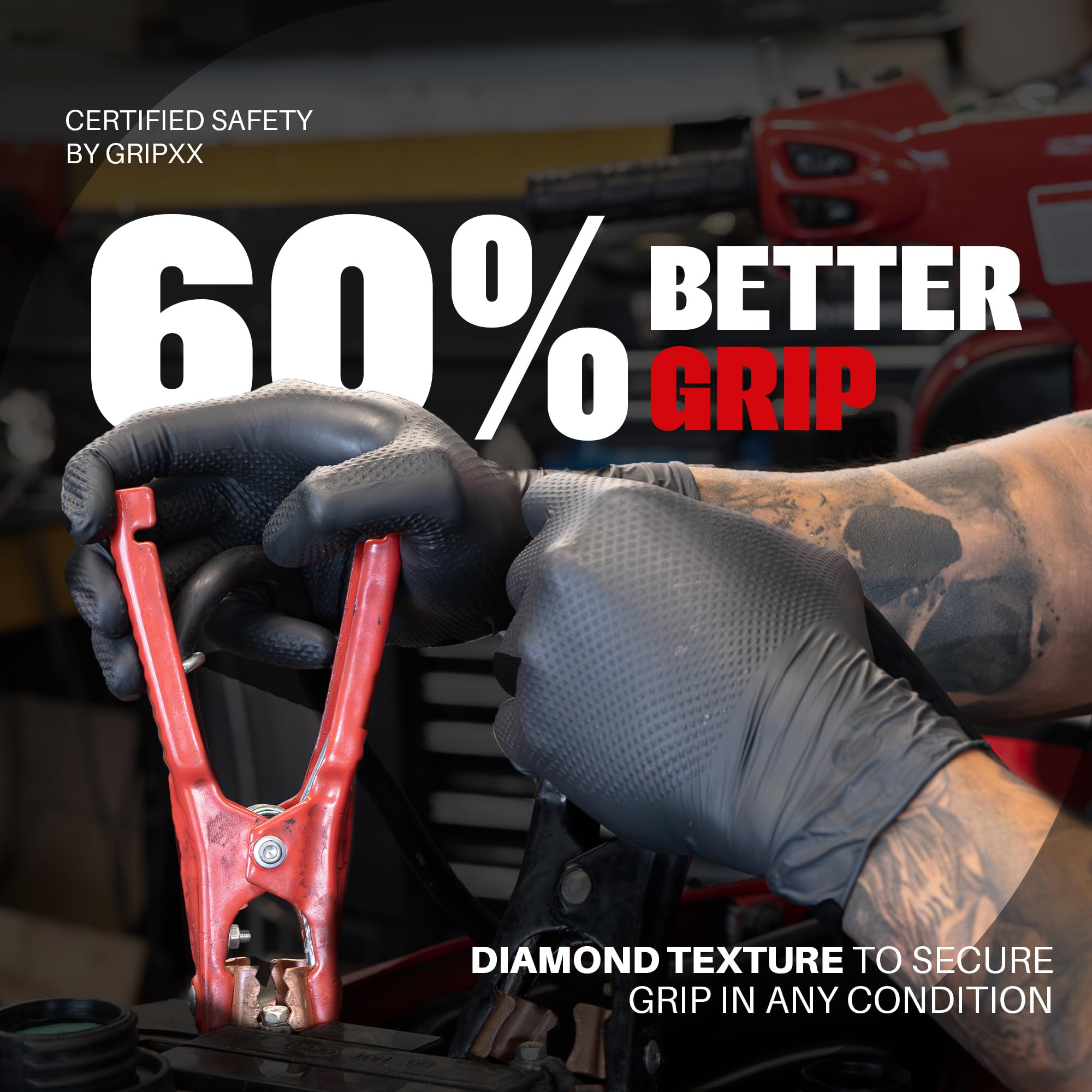 GRIPXX Herkules Grip 8mil nitrile gloves thick profile for durability