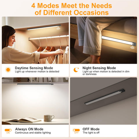 Gritin four lighting modes adapt to different times and tasks.