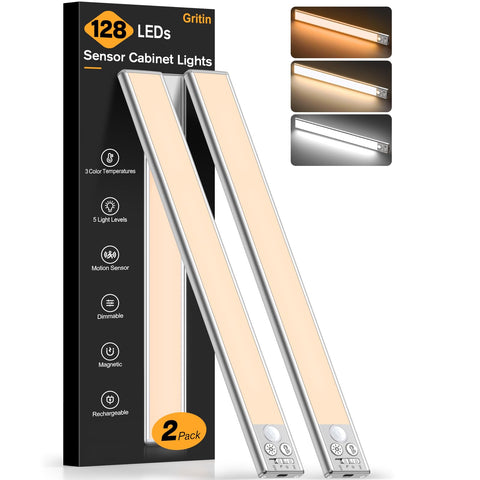 Gritin under cabinet light with magnetic mount for flexible kitchen illumination.
