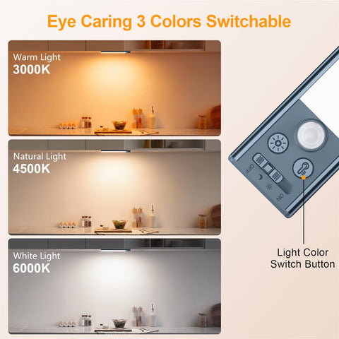 Gritin motion-sensor under-cabinet light activates on movement in dark spaces