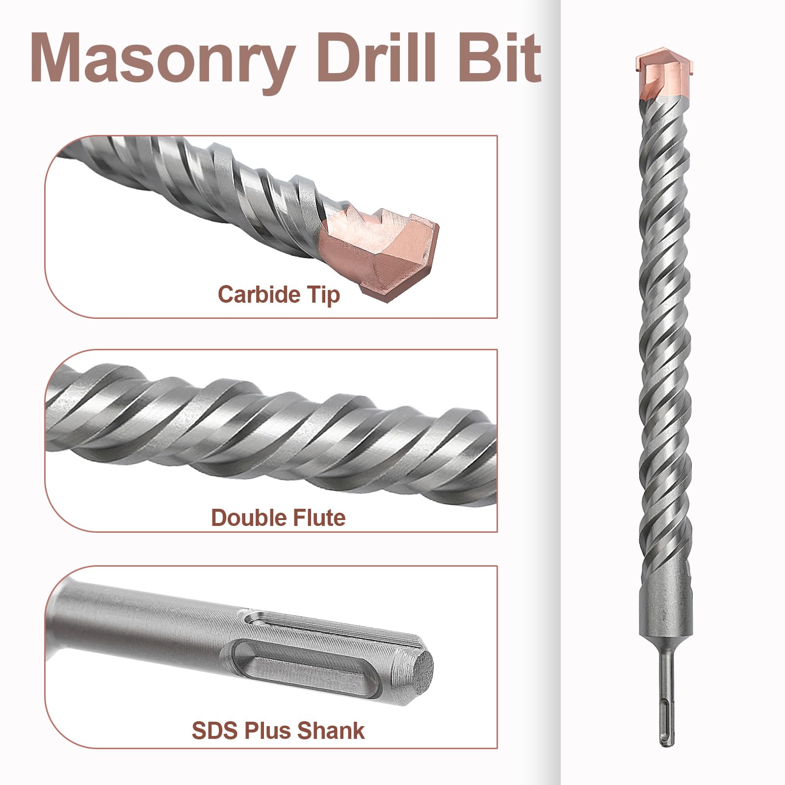 GRIXLEN 18-inch drill bit designed for long masonry holes