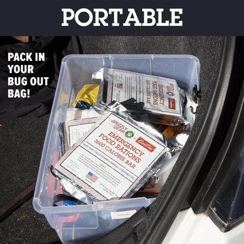 Grizzly Gear five-year shelf life label on durable Mylar pouch.