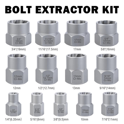 GRLCOOD left-hand spiral design improves grip on damaged bolts.