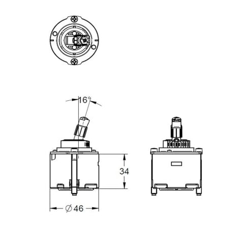 GROHE 46048000 ceramic sealing system close-up for durable seals