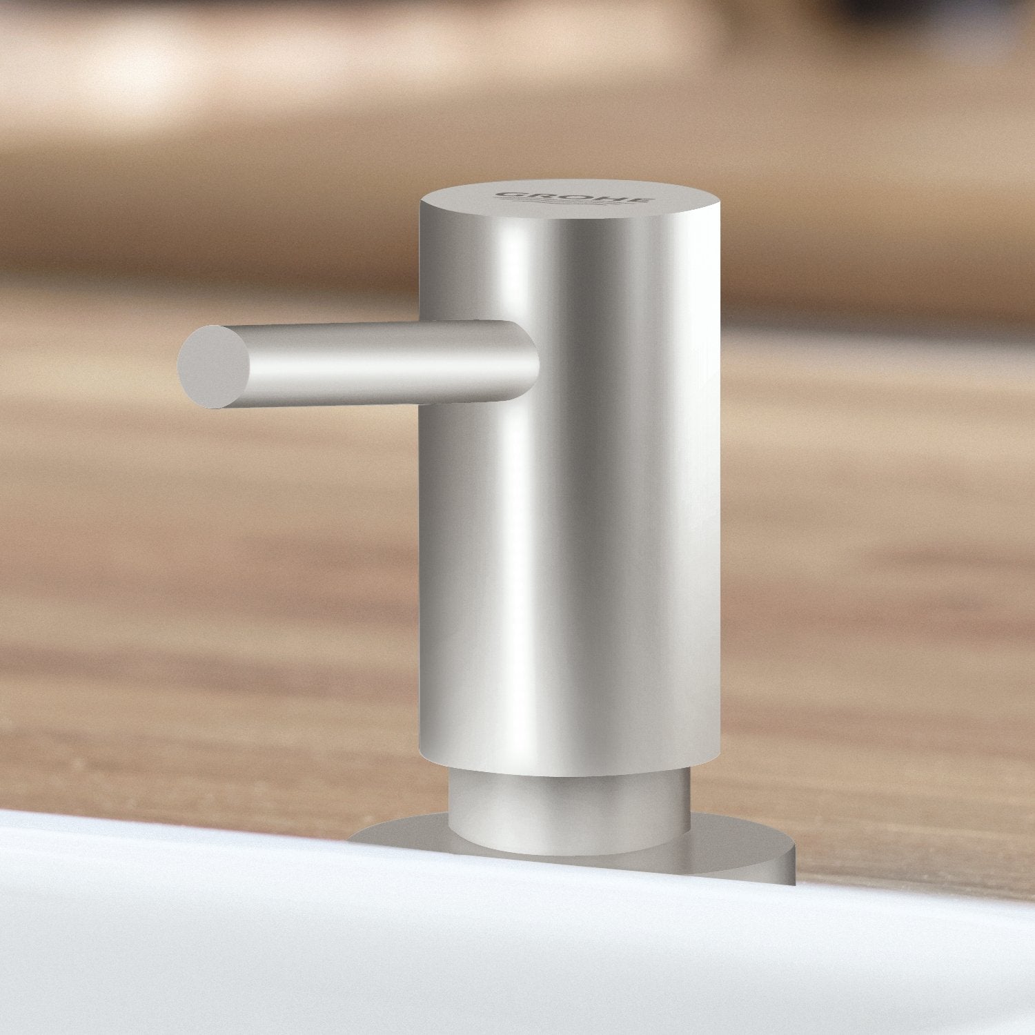 GROHE Cosmopolitan brass head and flange for sturdy operation.