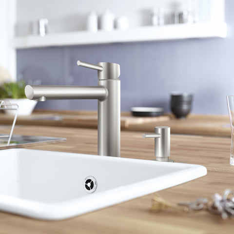 GROHE escutcheon plate compatibility for seamless kitchen integration.
