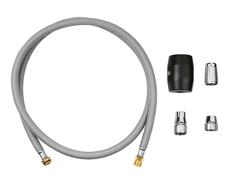 Grohe 48293000 flexible shower hose with weight ready for quick assembly.