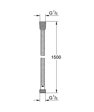 GROHE Relexaflex Metal hose extended length demonstrates flexible reach