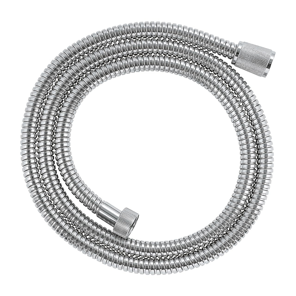 GROHE Relexaflex Metal hose close-up shows durable finish and shine