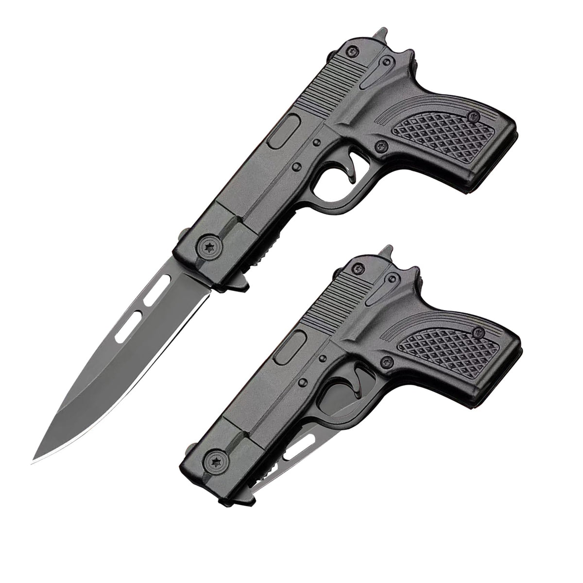 Grombolar pocket knife folding action showing compact carry design and quick access.