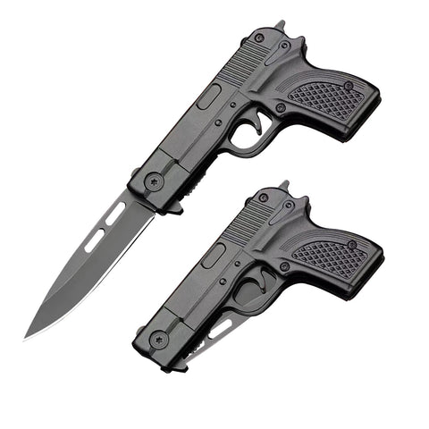 Grombolar pocket knife folding action showing compact carry design and quick access.