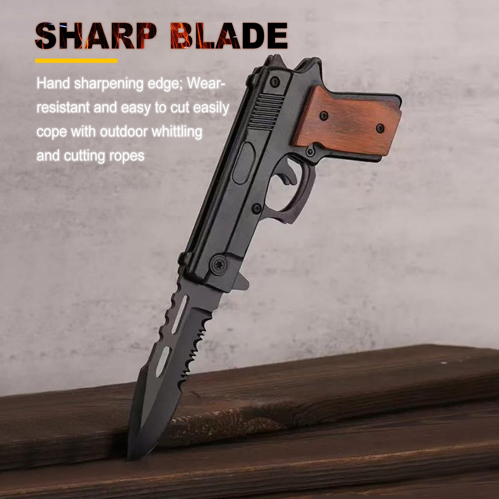 Grombolar pocket knife high-grade stainless blade resists rust and wear.
