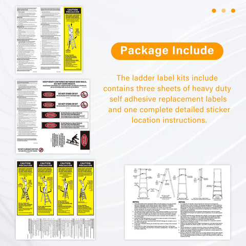 GRONGU LFS100 FG label sheets pack ready for ladder labeling.