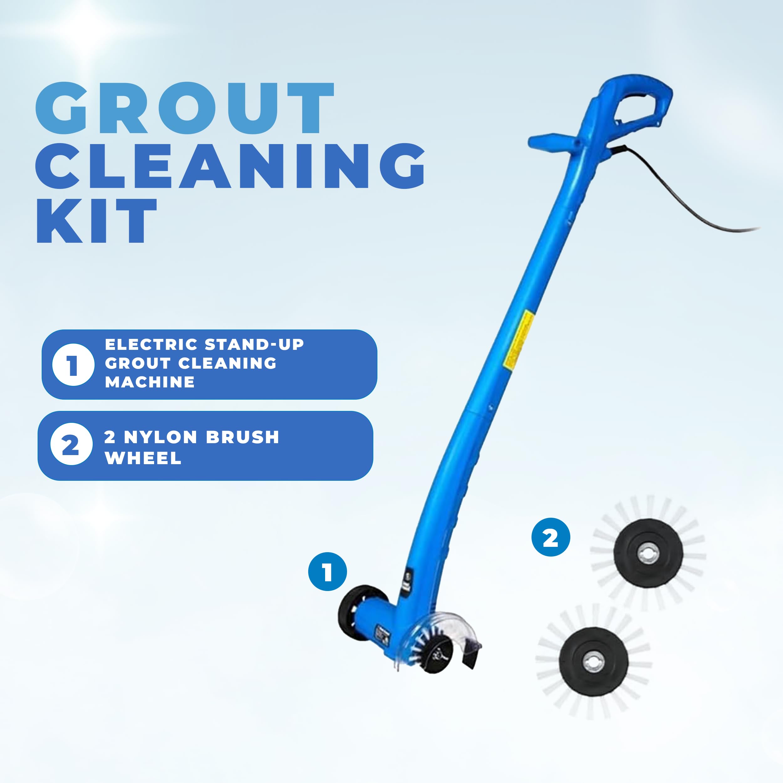 Grout Groovy deep cleaning action removes grime from grout lines with minimal scrubbing.