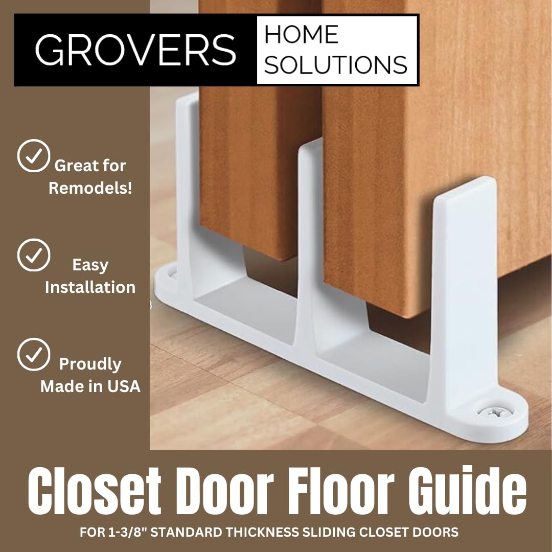 Grovers Home Solutions low-profile floor guide preserves closet space and aesthetics.