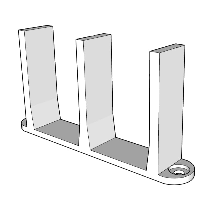 Grovers Home Solutions sliding door guide bracket pack keeps doors aligned on tracks.