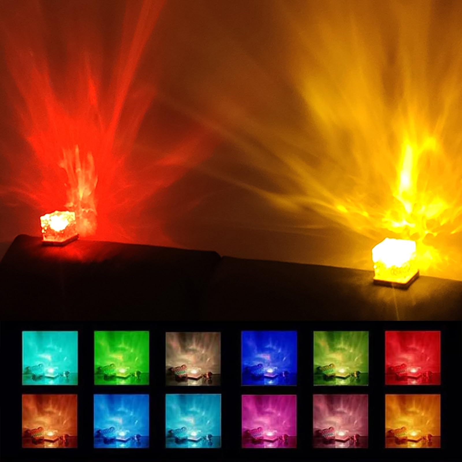 Growalleter Ocean Wave Projector Light controlled via remote for convenience