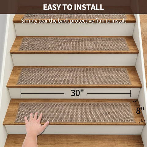 GROWLING peel-and-stick treads easy to install and remove without tools