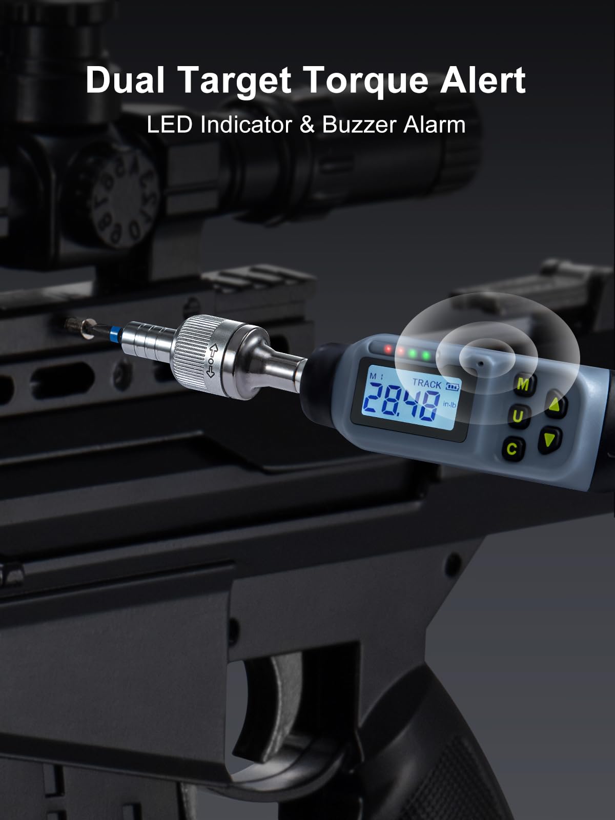 GROWNEER backlit LCD display torque screwdriver for reading in dim environments