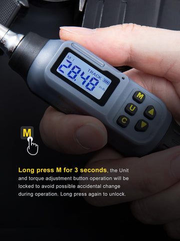 GROWNEER torque screwdriver buzzer and LED indicator warn near preset torque