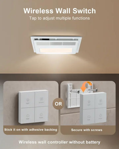 GROWNEER ceiling installation for quick bathroom setup