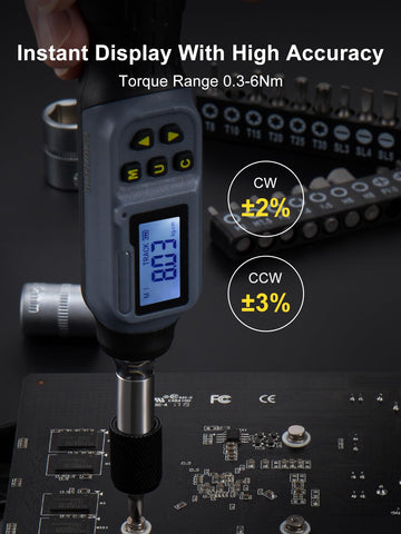 GROWNEER digital torque screwdriver LED display shows torque in real time for accuracy