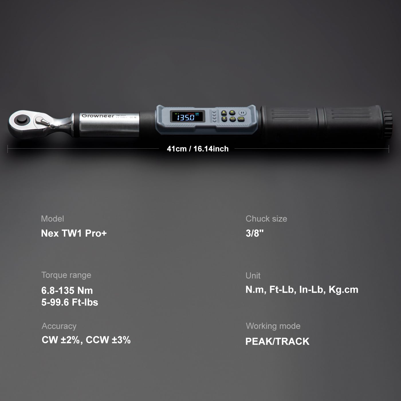 GROWNEER torque wrench LED indicator signals target torque