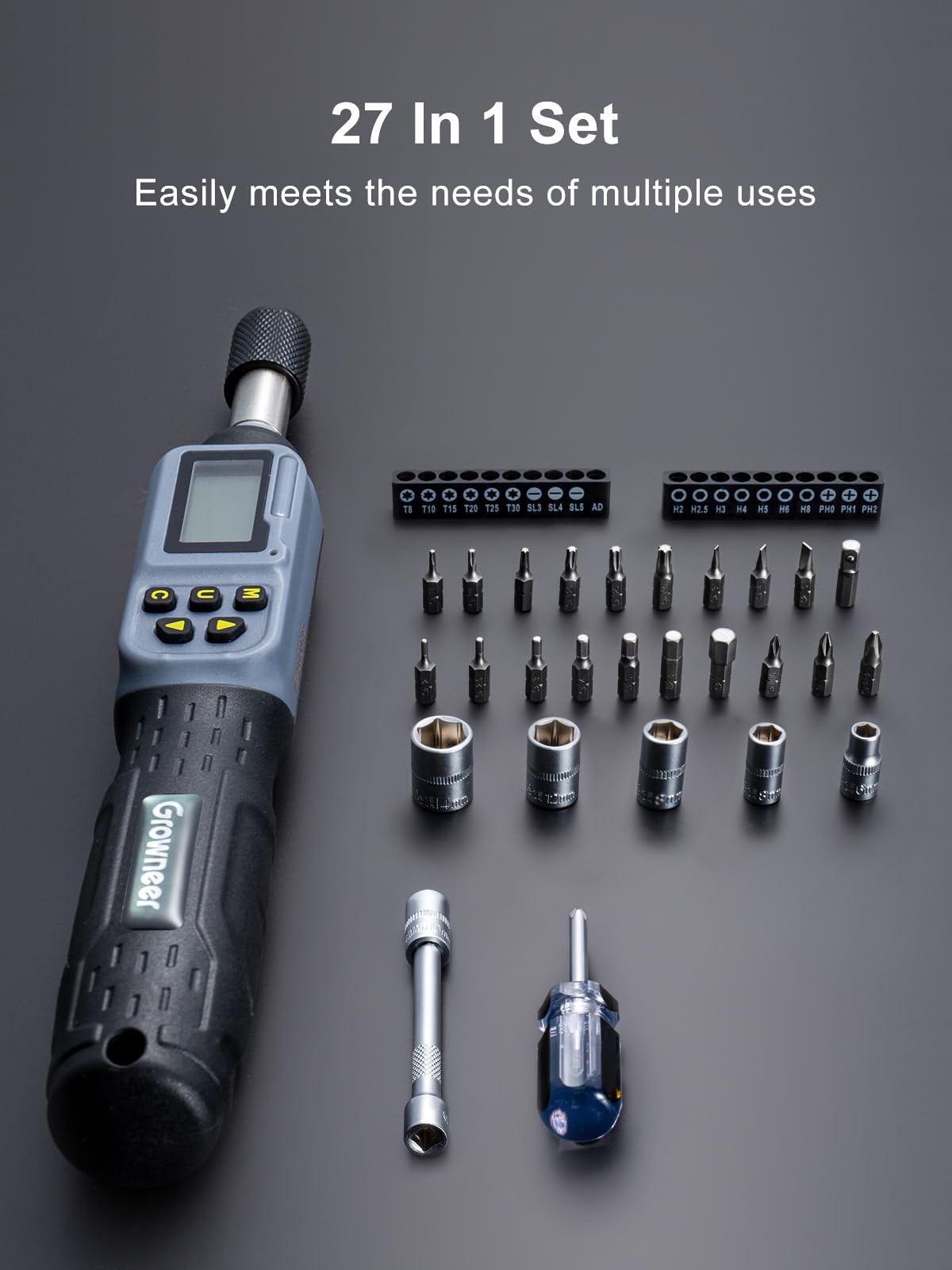 GROWNEER ergonomic handle designed to reduce fatigue during use