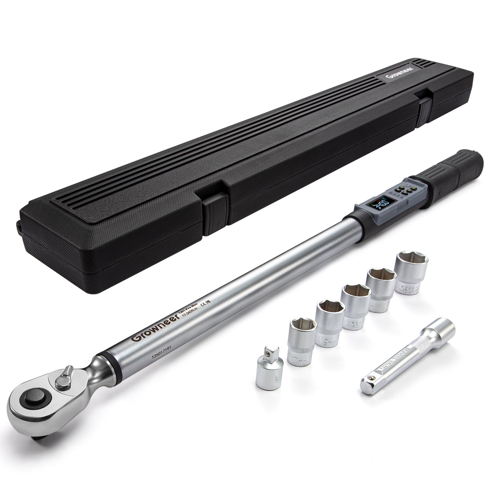 GROWNEER digital torque wrench with LCD display for precise torque control